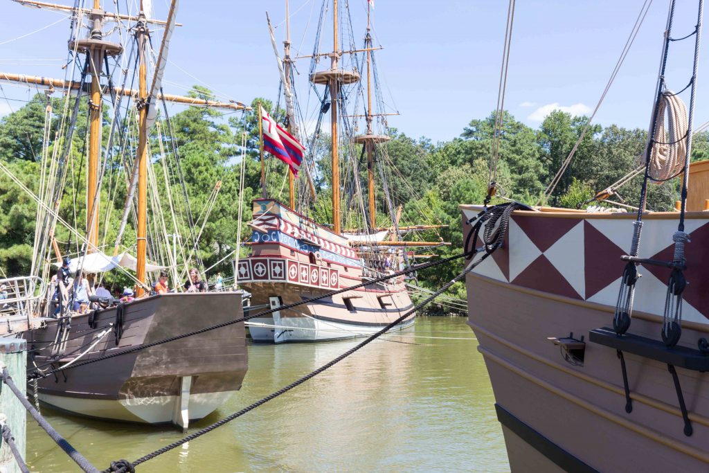 Get your sea legs and hear the harrowing tales about the journey to a new colony by stepping aboard one of the four ships in dock at the Jamestown Settlement. (Kevin Kaiser | Travel Beat Magazine)